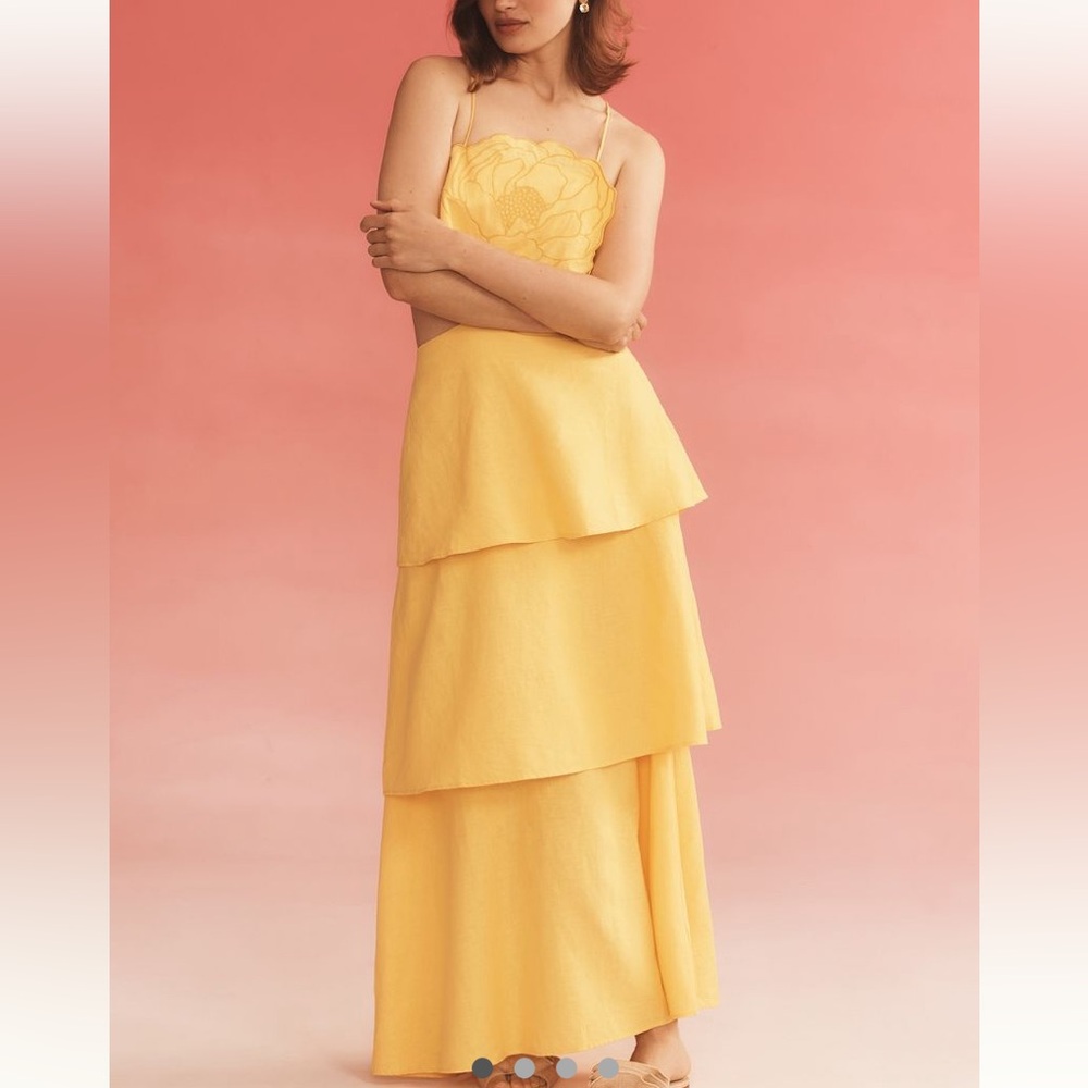 New FARM Rio 3D Floral Tiered Maxi